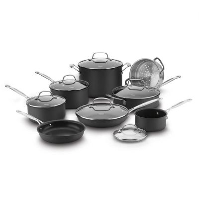 Cuisinart Chef's Classic Nonstick Hard Anodized 14 Piece Set - Black