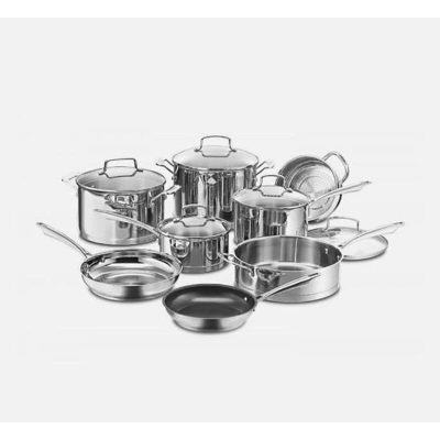 Cuisinart 13-Piece Professional Stainless Cookware Set - Stainless Steel