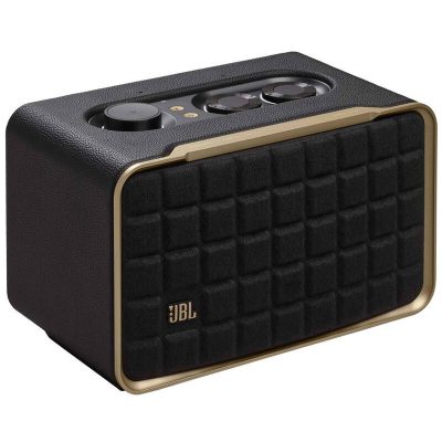 JBL Authentics 200 Smart Home Speaker with Wi-Fi, Bluetooth & Voice Assistants with Retro Design - Black