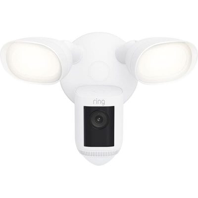 Ring - Floodlight Cam Wired Pro Outdoor Wireless 1080p Surveillance Camera - White