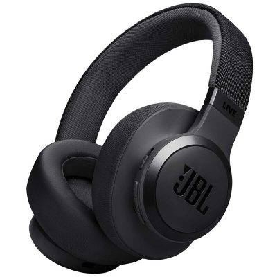 JBL - Live 770NC Wireless Noise Cancelling Over-The-Ear Headphones - Black