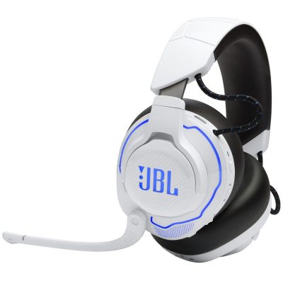 JBL Quantum 910P Wireless Over-Ear Gaming Headset with Head Tracking-Enhanced, Active Noise Cancelling & Bluetooth - White