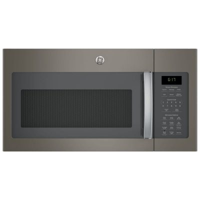 GE 30" 1.7 Cu. Ft. Over-the-Range Microwave with 10 Power Levels, 300 CFM & Sensor Cooking Controls - Slate