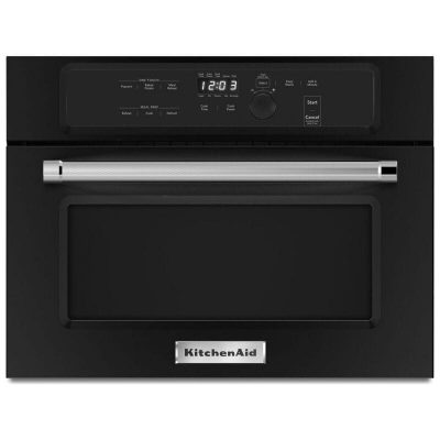KitchenAid 24 in. 1.4 cu.ft Built-In Microwave with 10 Power Levels & Sensor Cooking Controls - Black