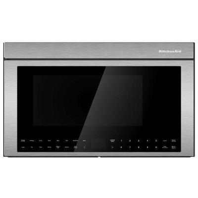 KitchenAid 30 in. 1.1 cu. ft. Over-the-Range Smart Microwave with 10 Power Levels, 400 CFM & Sensor Cooking Controls - Stainless Steel with PrintShield Finish
