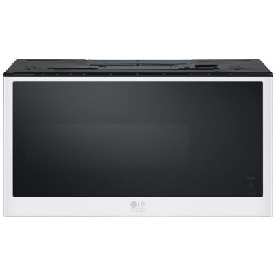 LG Studio 30 in. 1.7 cu. ft. Over-the-Range Smart Microwave with 10 Power Levels, 300 CFM & Sensor Cooking Controls - Essence White