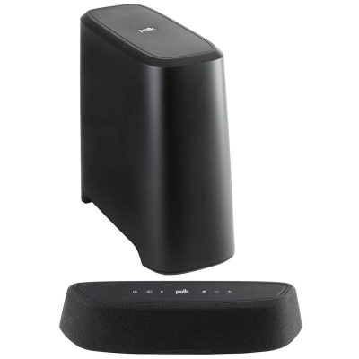 Polk Magnifi Mini AX Ultra Compact Dolby Atmos Sound Bar With Wireless Subwoofer - Black