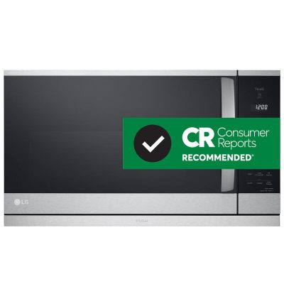 LG 30 in. 2.1 cu. ft. Over-the-Range Microwave with 10 Power Levels, 400 CFM & Sensor Cooking Controls - Print Proof Stainless Steel