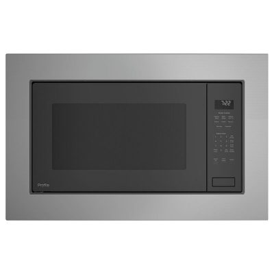 GE Profile 24 in. 2.2 cu.ft Built-In Microwave with 10 Power Levels & Sensor Cooking Controls - Gray