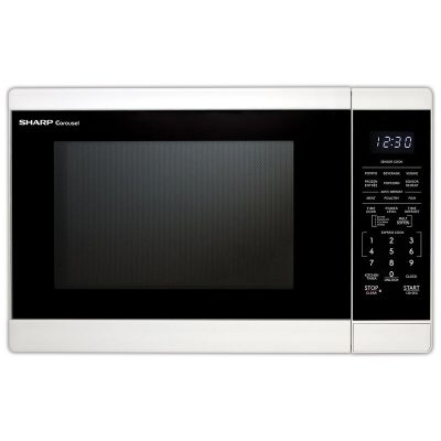 Sharp 20 in 1.4 cu. ft. Countertop Microwave with 11 Power Levels & Sensor Cooking Controls - White