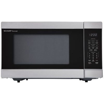 Sharp 22 in. 1.6 cu. ft. Countertop Microwave with 10 Power Levels & Sensor Cooking Controls - Stainless Steel