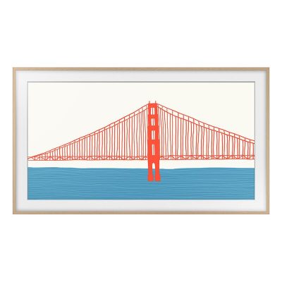 Samsung Frame 85" Customizable Bezel Compatible with Samsung 2021-2024 The Frame TVs - Modern Teak