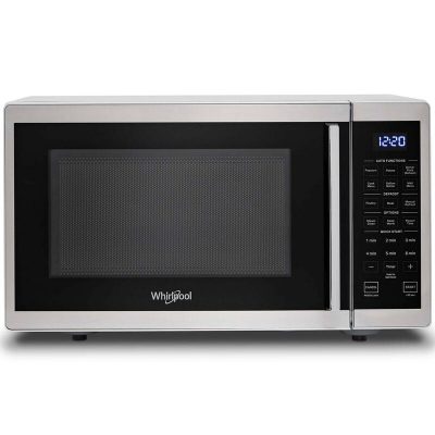 Whirlpool 19 in. 0.9 cu.ft Countertop Microwave with 10 Power Levels - Stainless Steel