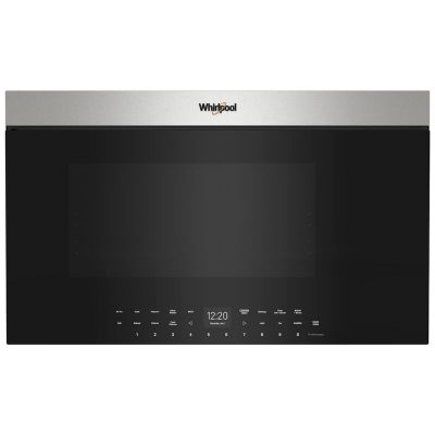 Whirlpool 30 in. 1.1 cu. ft. Over-the-Range Smart Microwave with 10 Power Levels, 400 CFM & Sensor Cooking Controls - Fingerprint Resistant Stainless Steel