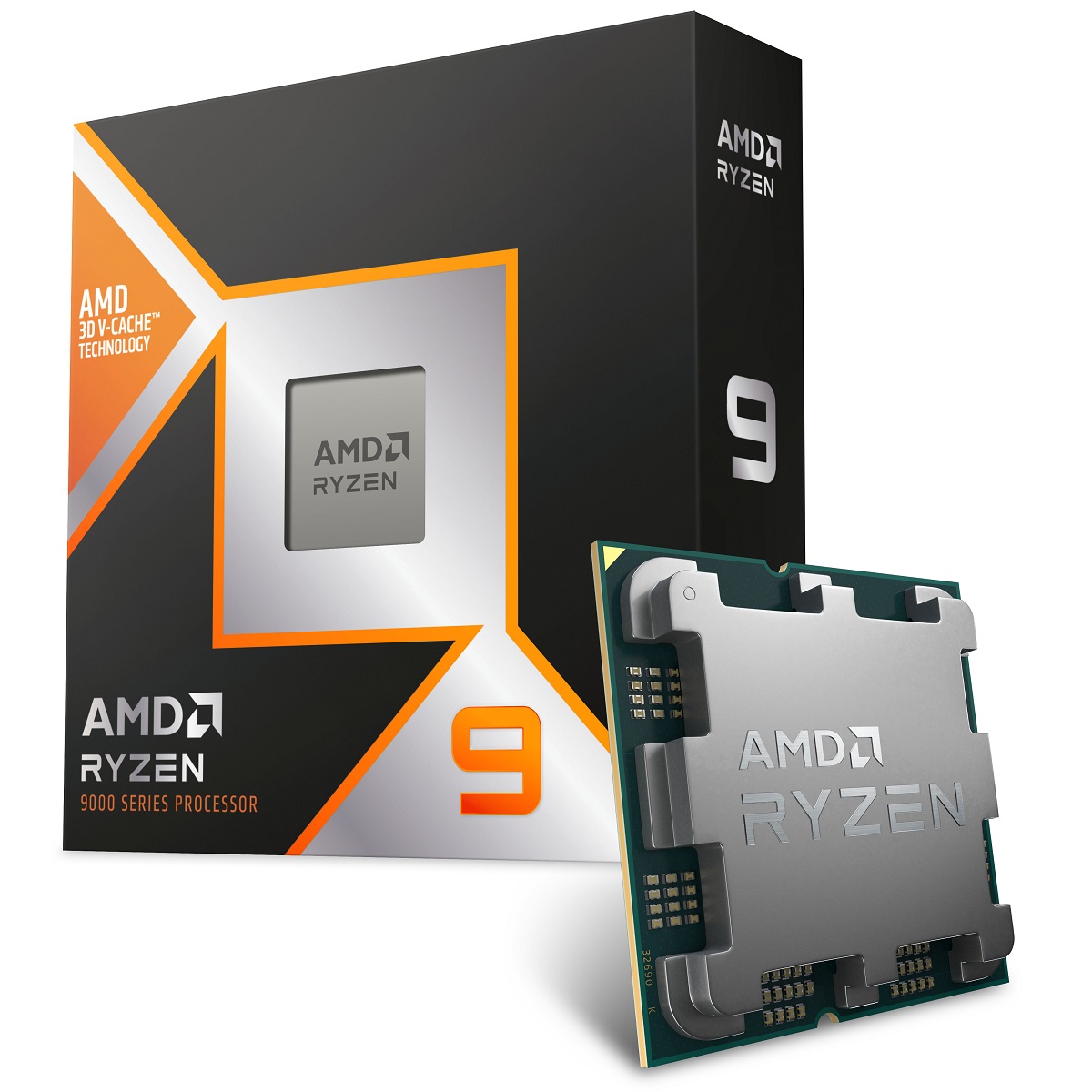 AMD - Ryzen 9 9950X3D 16-Core - 32-Thread 4.3 GHz (5.7 GHz Max Boost) Socket AM5 Unlocked Desktop Processor - Black