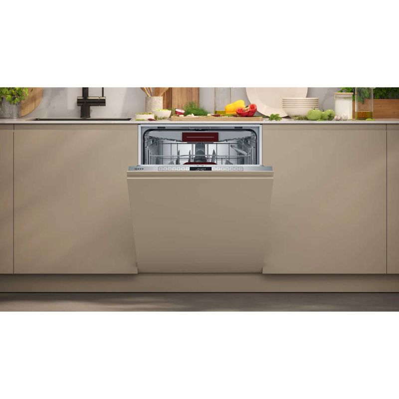 NEFF N50 S155HVX00G – Fully Integrated Dishwasher | Flex 1 Baskets, InfoLight, Chef 70°C, ExtraDry, 14 Place Settings – Stainless Steel Interior - Image 2