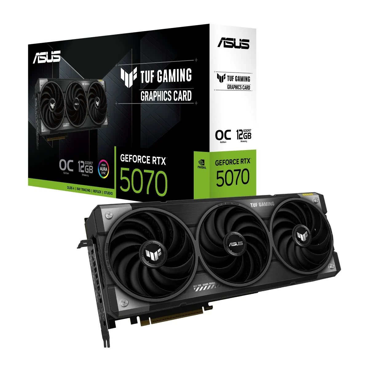 ASUS - TUF Gaming NVIDIA GeForce RTX 5070 OC Edition 12GB GDDR7 PCI Express 5.0 Graphics Card - Black