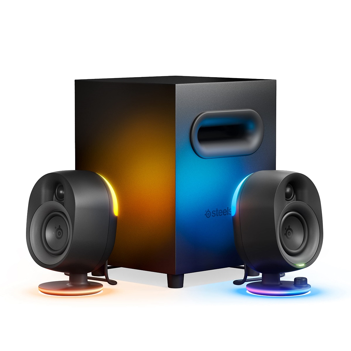 SteelSeries Arena 7 RGB Illuminated 2.1 Gaming Speakers with Powerful Bass, Subwoofer, and Bluetooth - For PC, PlayStation, Mobile