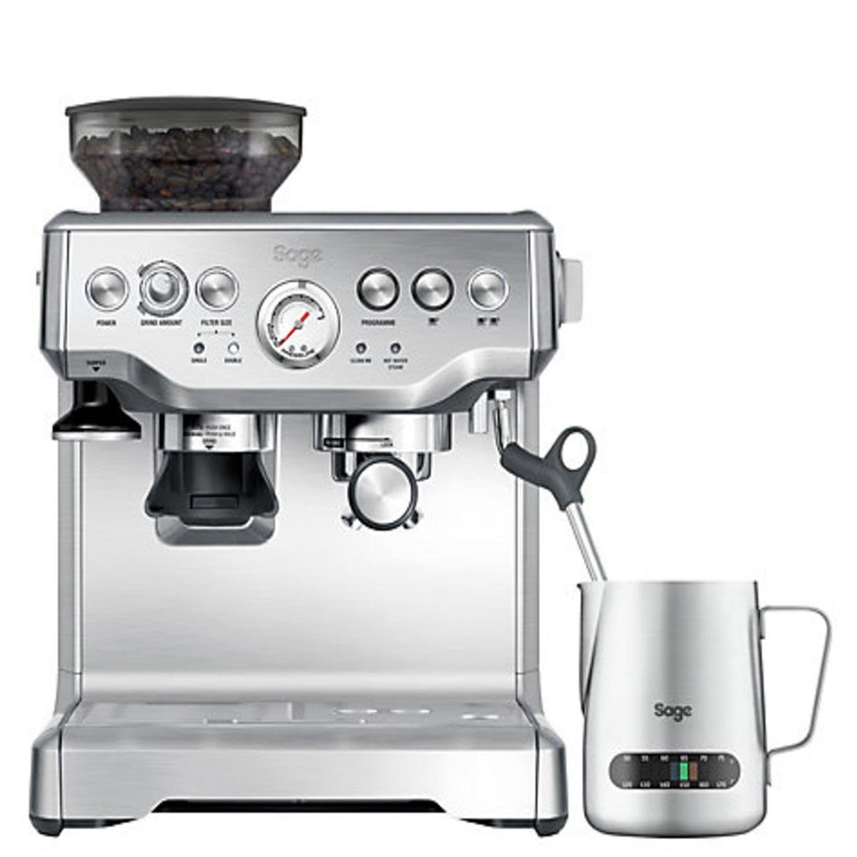SAGE The Barista Express BES875 Bean to Cup Coffee Machine - Stainless Steel